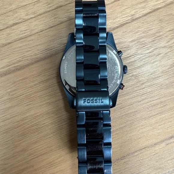 Fossil Perfect Boyfriend Blue Chronograph Watch - Picture 3 of 6